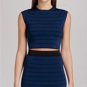 Ted Baker Salsah Ottoman Knit Bandage Bodycon Crop Top